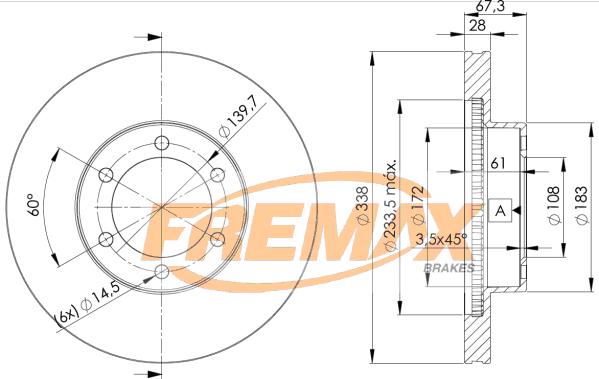 FREMAX BD-2918 - Гальмівний диск autocars.com.ua