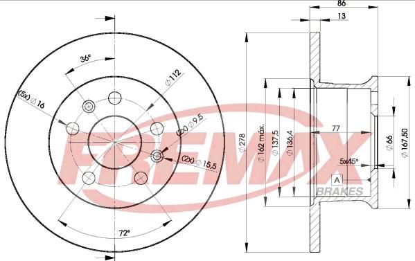 FREMAX BD-3011 - Тормозной диск avtokuzovplus.com.ua