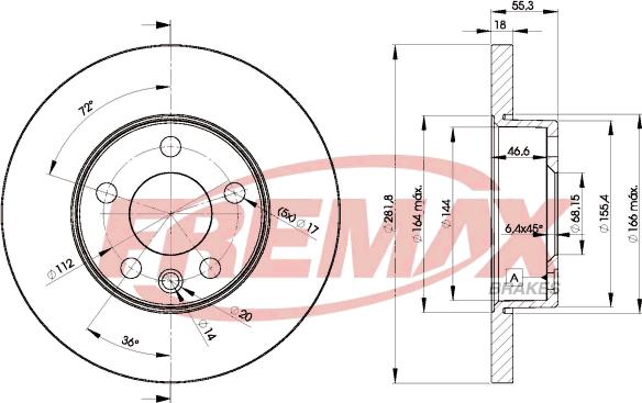 FREMAX BD-3018 - Тормозной диск avtokuzovplus.com.ua