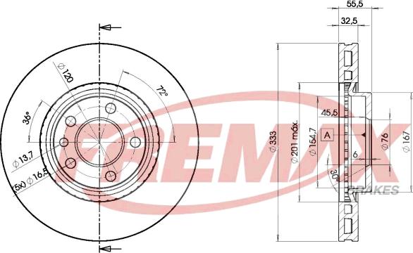 FREMAX BD-3020 - Гальмівний диск autocars.com.ua