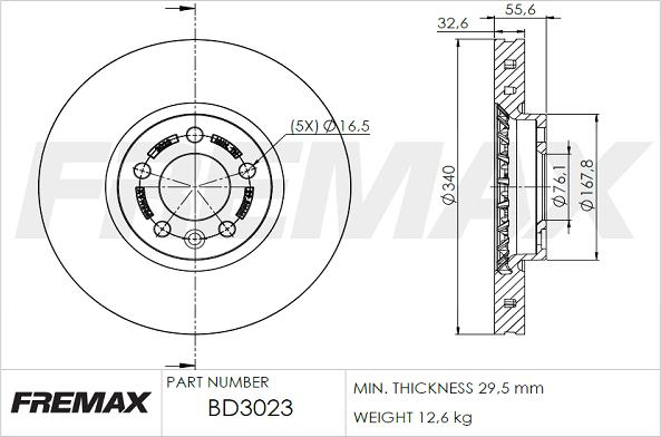FREMAX BD-3023 - Тормозной диск autodnr.net