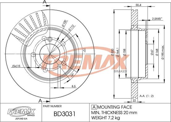 FREMAX BD-3031 - Тормозной диск avtokuzovplus.com.ua