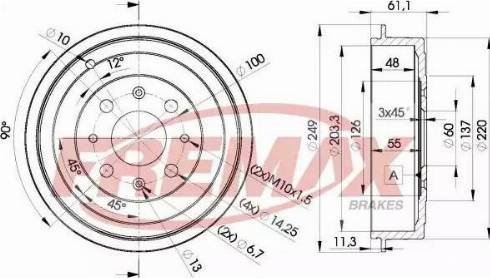 FREMAX BD-3042 - Гальмівний барабан autocars.com.ua