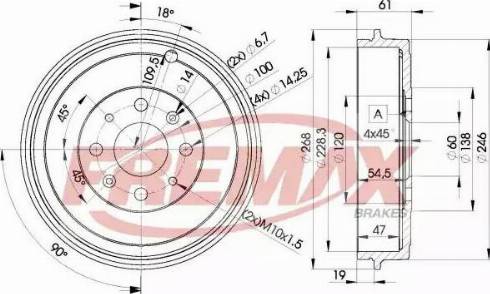 FREMAX BD-3043 - Тормозной барабан avtokuzovplus.com.ua