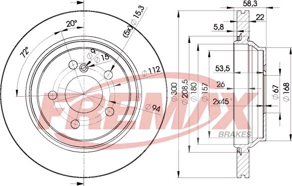 FREMAX BD-3053 - Тормозной диск avtokuzovplus.com.ua