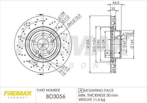 FREMAX BD-3056 - Тормозной диск avtokuzovplus.com.ua