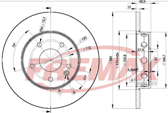 FREMAX BD-3180 - Тормозной диск avtokuzovplus.com.ua