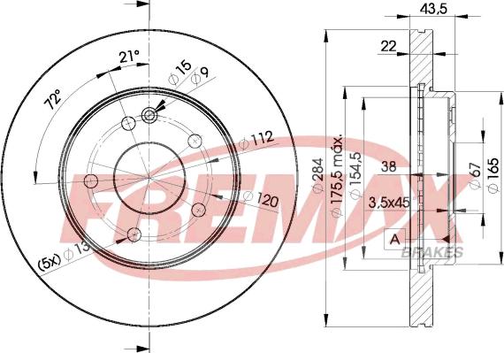 FREMAX BD-3182 - Тормозной диск avtokuzovplus.com.ua