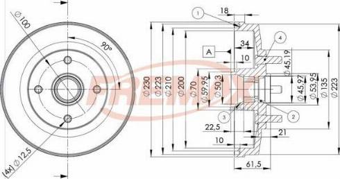 FREMAX BD-3247-KT - Гальмівний барабан autocars.com.ua