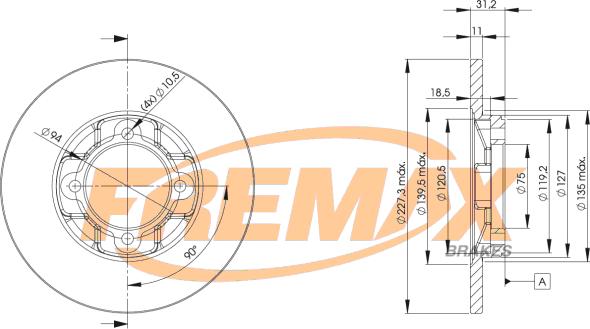 FREMAX BD-3251 - Тормозной диск avtokuzovplus.com.ua