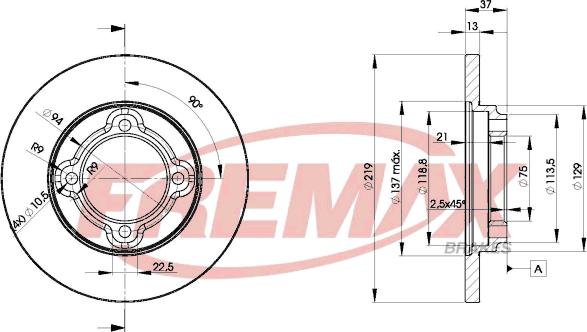 FREMAX BD-3252 - Гальмівний диск autocars.com.ua