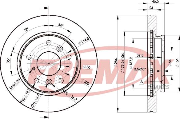 FREMAX BD-3260 - Гальмівний диск autocars.com.ua