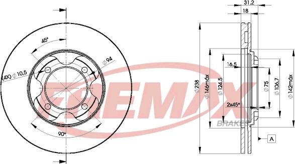 FREMAX BD-3261 - Тормозной диск avtokuzovplus.com.ua