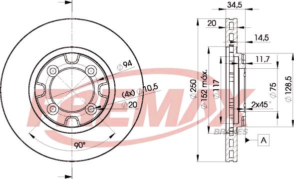 FREMAX BD-3263 - Тормозной диск avtokuzovplus.com.ua