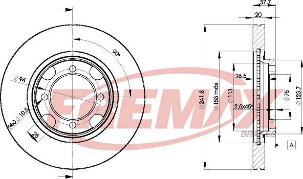 FREMAX BD-3264 - Гальмівний диск autocars.com.ua