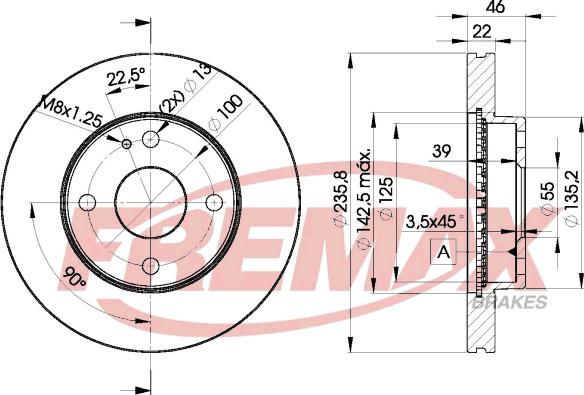 FREMAX BD-3265 - Тормозной диск avtokuzovplus.com.ua