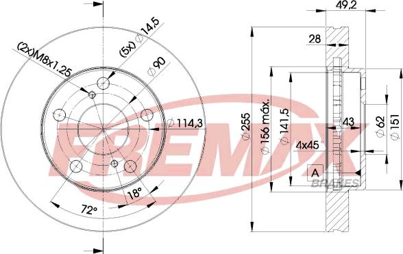 FREMAX BD-3302 - Тормозной диск avtokuzovplus.com.ua