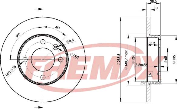 FREMAX BD-3325 - Гальмівний диск autocars.com.ua