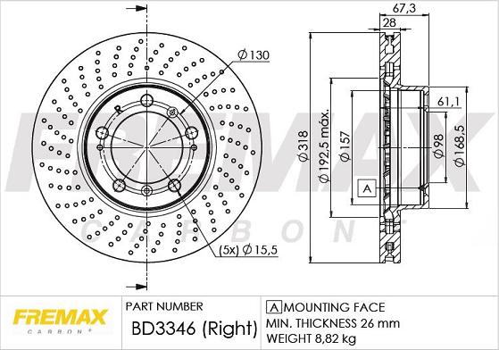 FREMAX BD-3346 - Гальмівний диск autocars.com.ua