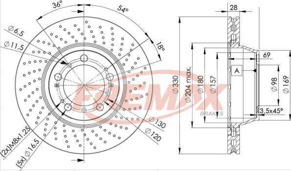 FREMAX BD-3351 - Гальмівний диск autocars.com.ua