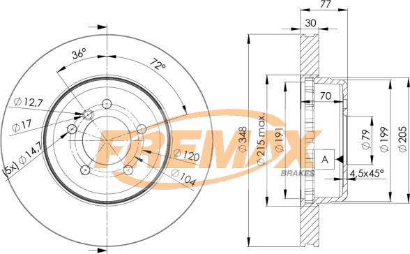 FREMAX BD-3402 - Тормозной диск avtokuzovplus.com.ua