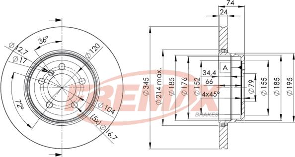 FREMAX BD-3409 - Гальмівний диск autocars.com.ua