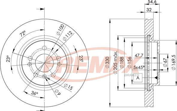 FREMAX BD-3507 - Тормозной диск avtokuzovplus.com.ua