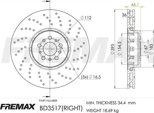 FREMAX BD-3517 - Гальмівний диск autocars.com.ua