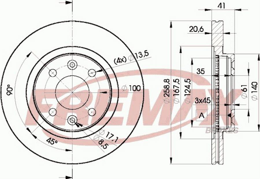 FREMAX BD-3550e - Тормозной диск avtokuzovplus.com.ua