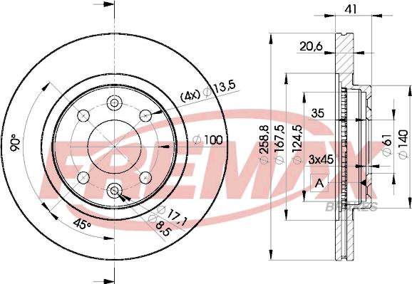 FREMAX BD-3550 - Тормозной диск avtokuzovplus.com.ua