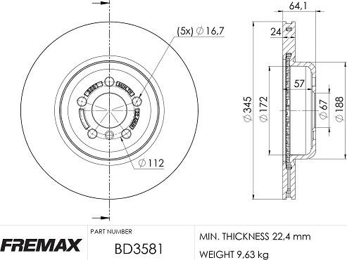 FREMAX BD-3581 - Гальмівний диск autocars.com.ua