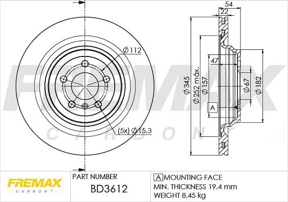 FREMAX BD-3612 - Тормозной диск autodnr.net