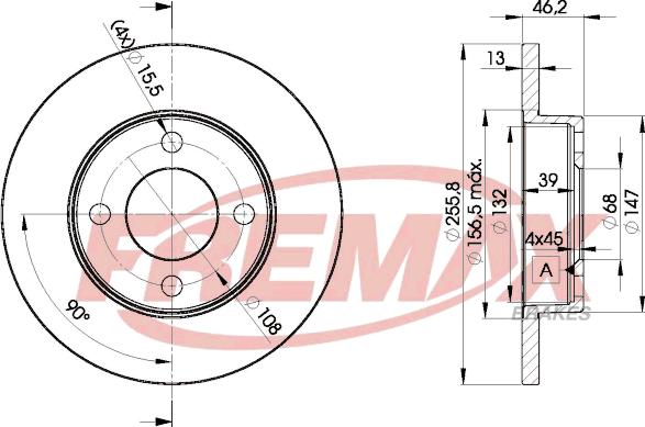 FREMAX BD-3632 - Тормозной диск avtokuzovplus.com.ua