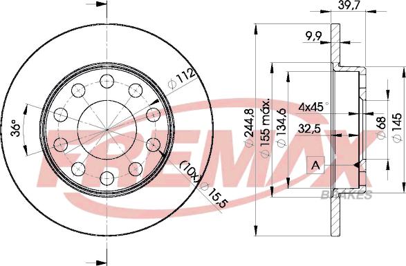 FREMAX BD-3637 - Тормозной диск avtokuzovplus.com.ua