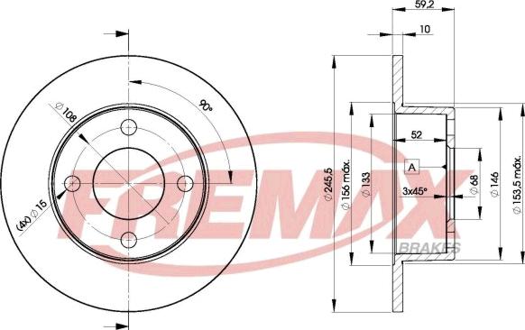 FREMAX BD-4010 - Тормозной диск avtokuzovplus.com.ua