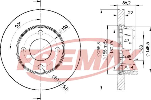 FREMAX BD-4013 - Гальмівний диск autocars.com.ua