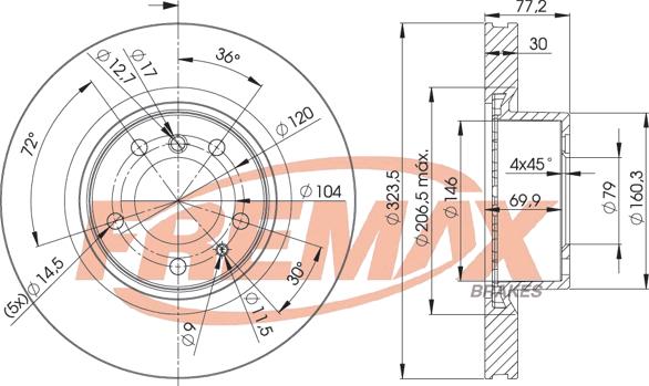 FREMAX BD-4035 - Тормозной диск avtokuzovplus.com.ua