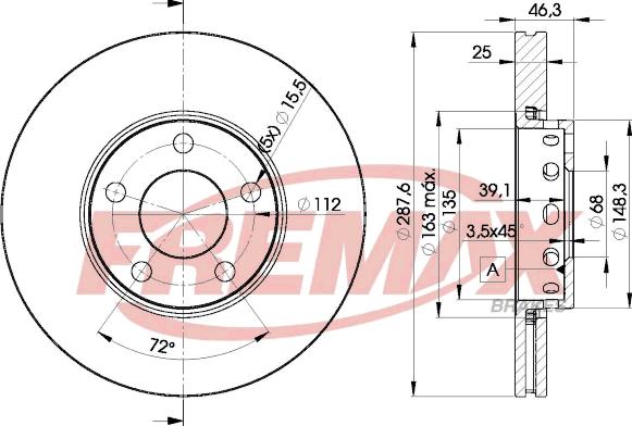 FREMAX BD-4063 - Тормозной диск avtokuzovplus.com.ua