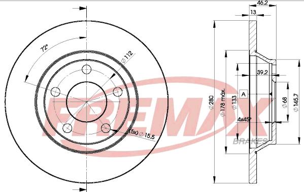 FREMAX BD-4064 - Гальмівний диск autocars.com.ua