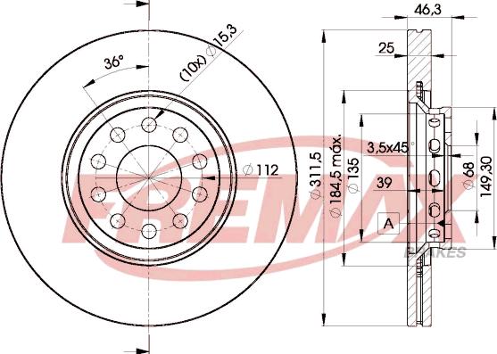 FREMAX BD-4065 - Гальмівний диск autocars.com.ua