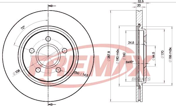 FREMAX BD-4089 - Гальмівний диск autocars.com.ua