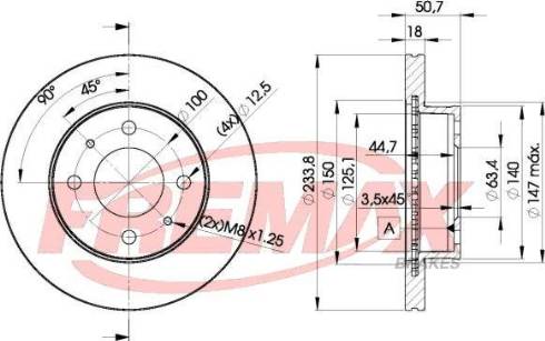 FREMAX BD-4174 - Тормозной барабан avtokuzovplus.com.ua