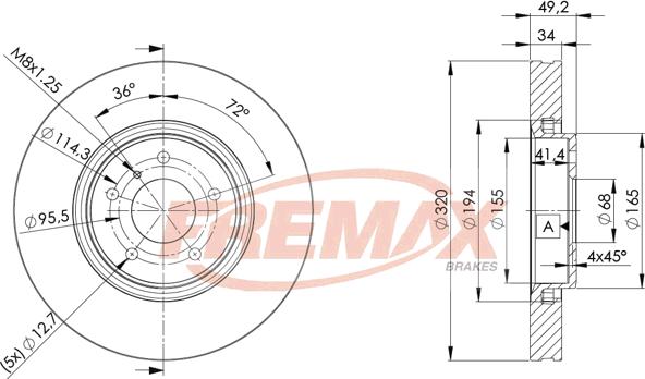 FREMAX BD-4204 - Тормозной диск avtokuzovplus.com.ua