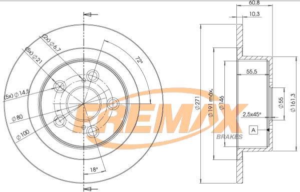 FREMAX BD-4243 - Тормозной диск avtokuzovplus.com.ua