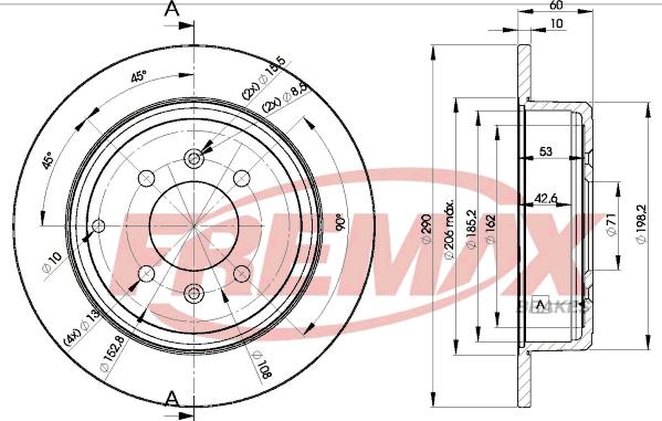 FREMAX BD-4250 - Тормозной диск avtokuzovplus.com.ua