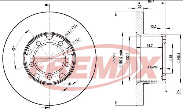 FREMAX BD-4281 - Гальмівний диск autocars.com.ua