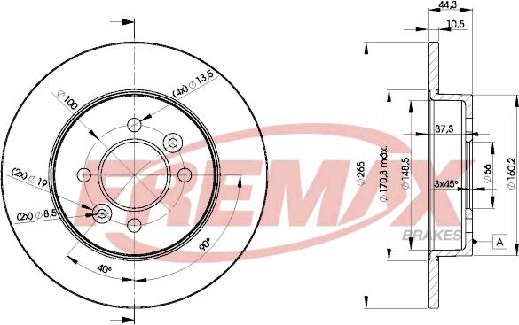 FREMAX BD-4295 - Гальмівний диск autocars.com.ua