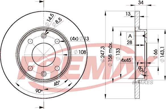 FREMAX BD-4298 - Тормозной диск avtokuzovplus.com.ua