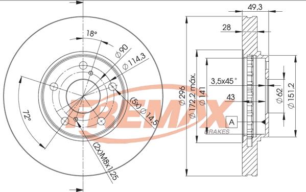 FREMAX BD-4401 - Гальмівний диск autocars.com.ua