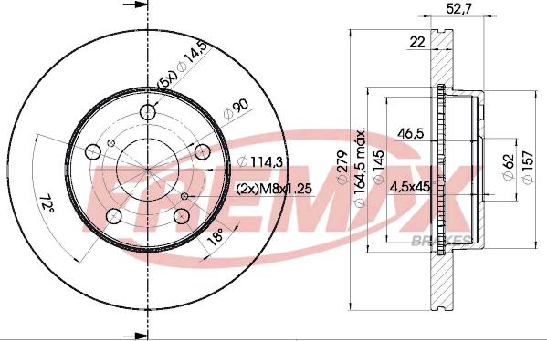 FREMAX BD-4407 - Гальмівний диск autocars.com.ua